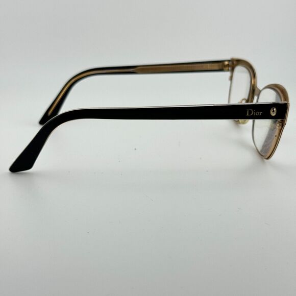 Christian Dior Eyeglasses Frames Montaigne n12 Black Clear Gold 50-18-145 H13214 - Picture 4 of 7